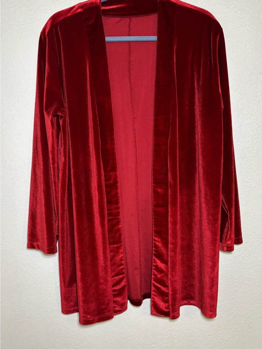 Forever 21 Red Velvet Sleep Robe Women's Size S Soft Lounge Robe